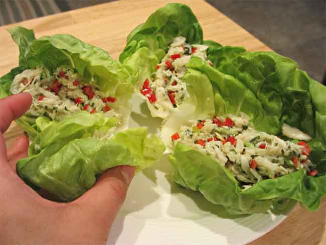 crab-in-lettuce-leaves